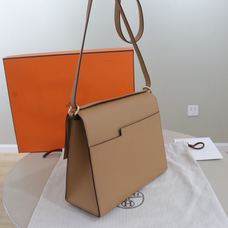 99新🆕Hermes/愛馬仕 Boucle Sellier 25單肩包斜背包 U刻 餅乾色 金扣✅正品-1