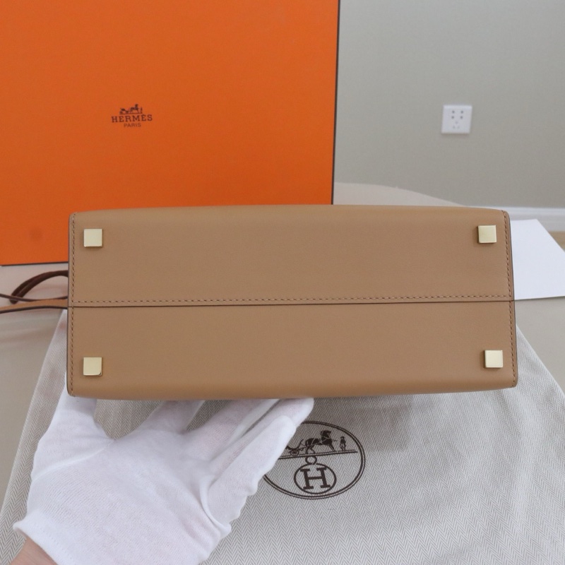 99新🆕Hermes/愛馬仕 Boucle Sellier 25單肩包斜背包 U刻 餅乾色 金扣✅正品-3
