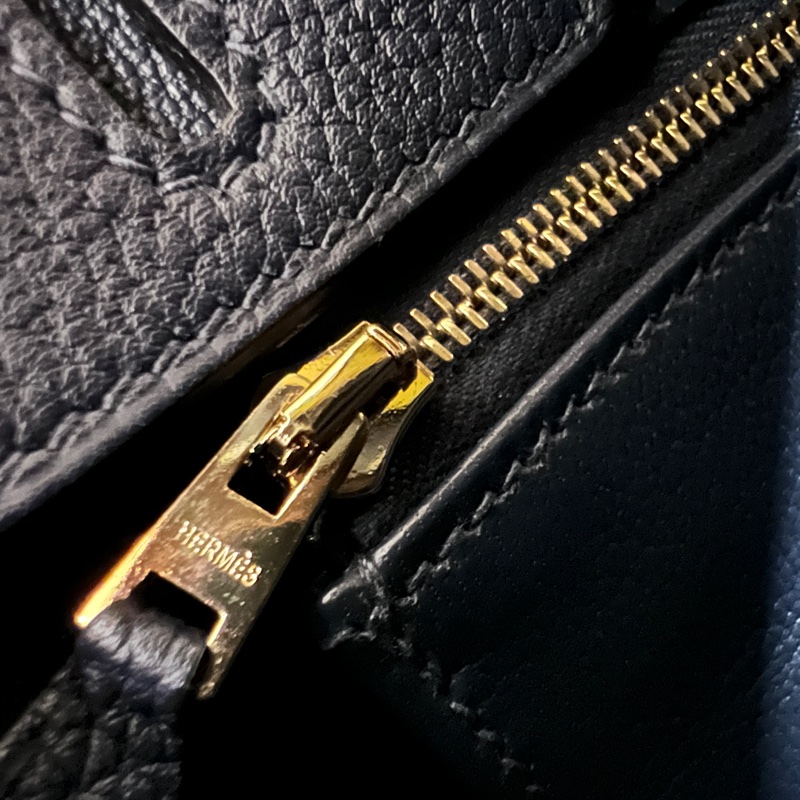 Hermes 7K深淵藍Togo皮金釦Birkin25H041344-15