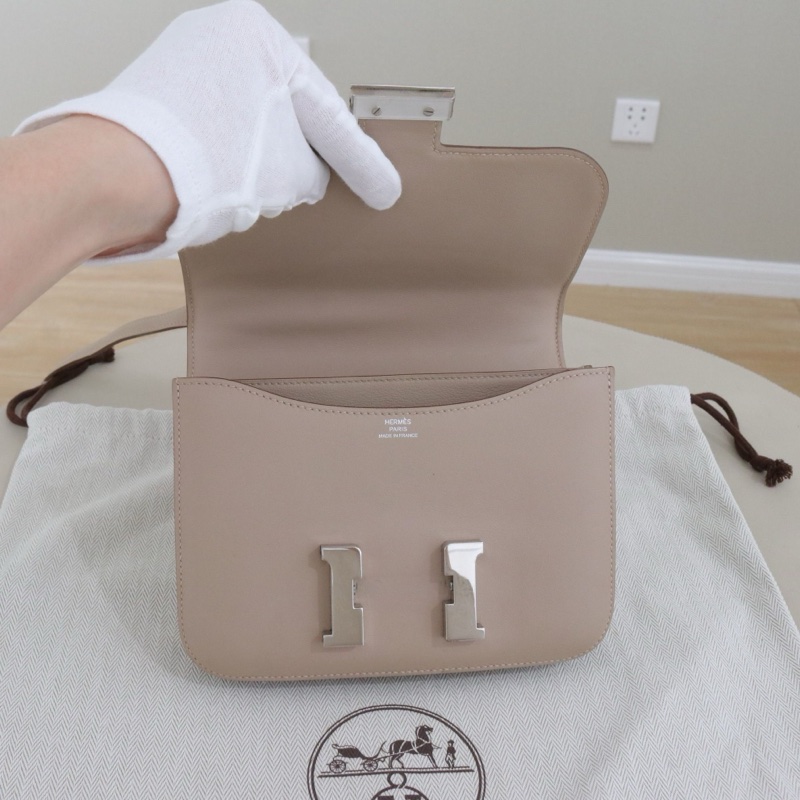 97新✨Hermes/愛馬仕Constance康康19單肩包斜背包 T刻,swift皮,銀扣 💛正品-6
