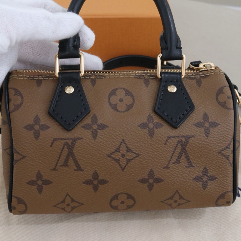 99新🆕路易威登LV X Sun Yitian 聯名 speedy nano小狗包單肩包斜挎包手提包 芯片款 金扣❤️正品-1