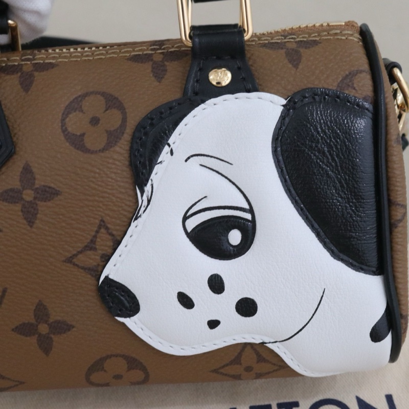 99新🆕路易威登LV X Sun Yitian 聯名 speedy nano小狗包單肩包斜挎包手提包 芯片款 金扣❤️正品-4