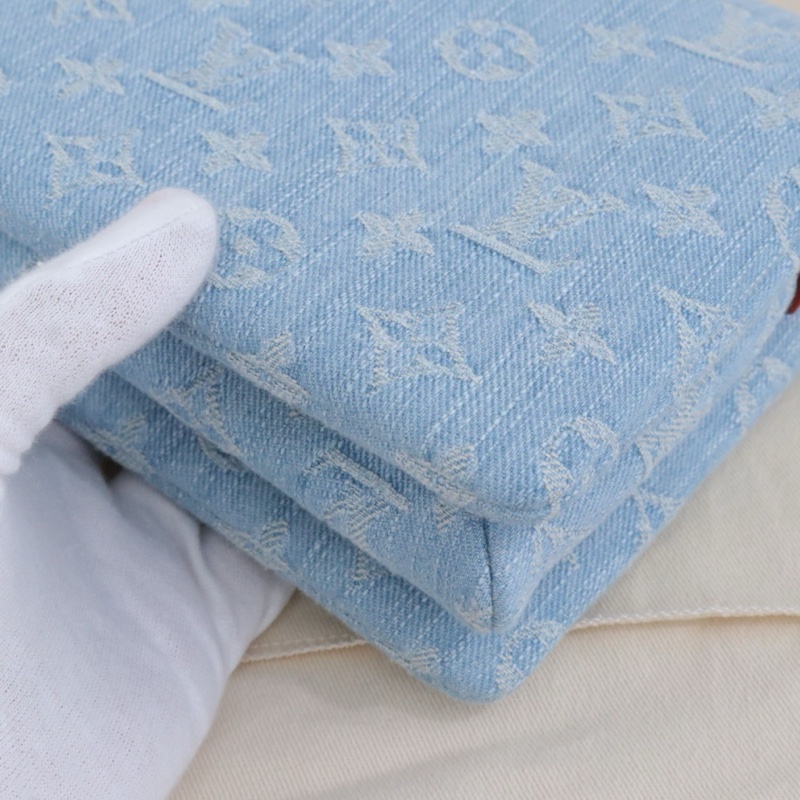 🔵99新🆕LV 路易威登Coussin BB 牛仔丹寧稀有限定款單肩包斜背包 藍色 金扣 💙正品-2