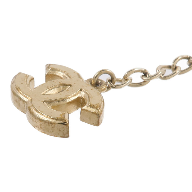 CHANEL 金屬CC Crystal Dangle Piercing Earrings耳環-5