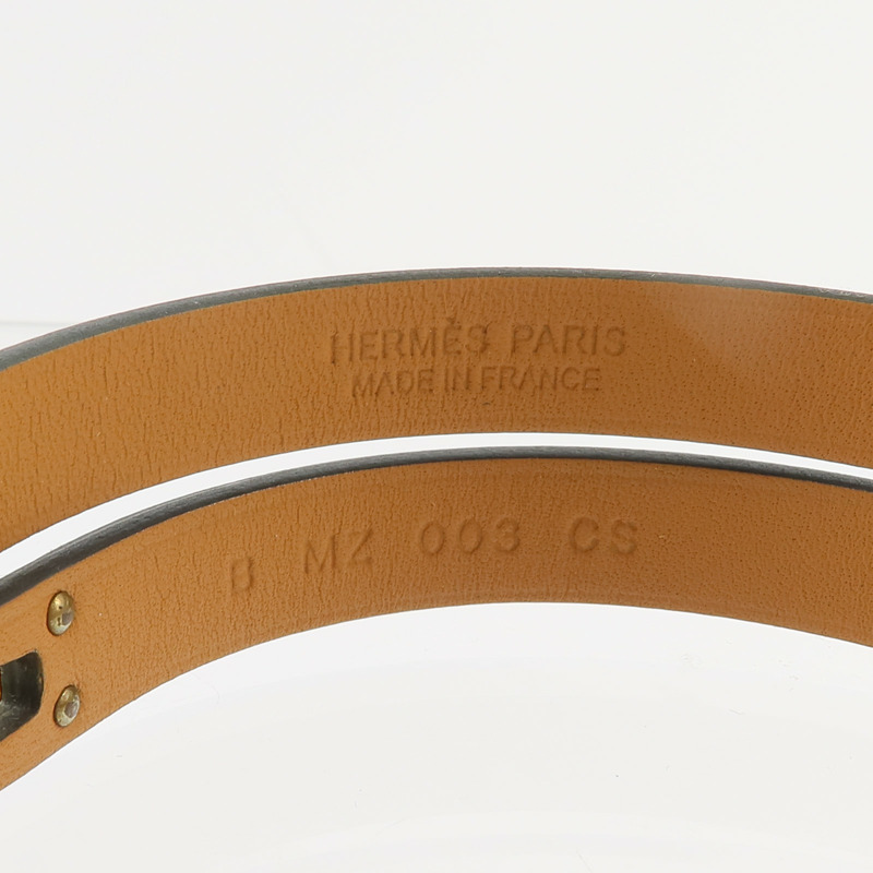 HERMES Chevre皮革Mini Kelly Double Tour手鏈Vert Comics-9