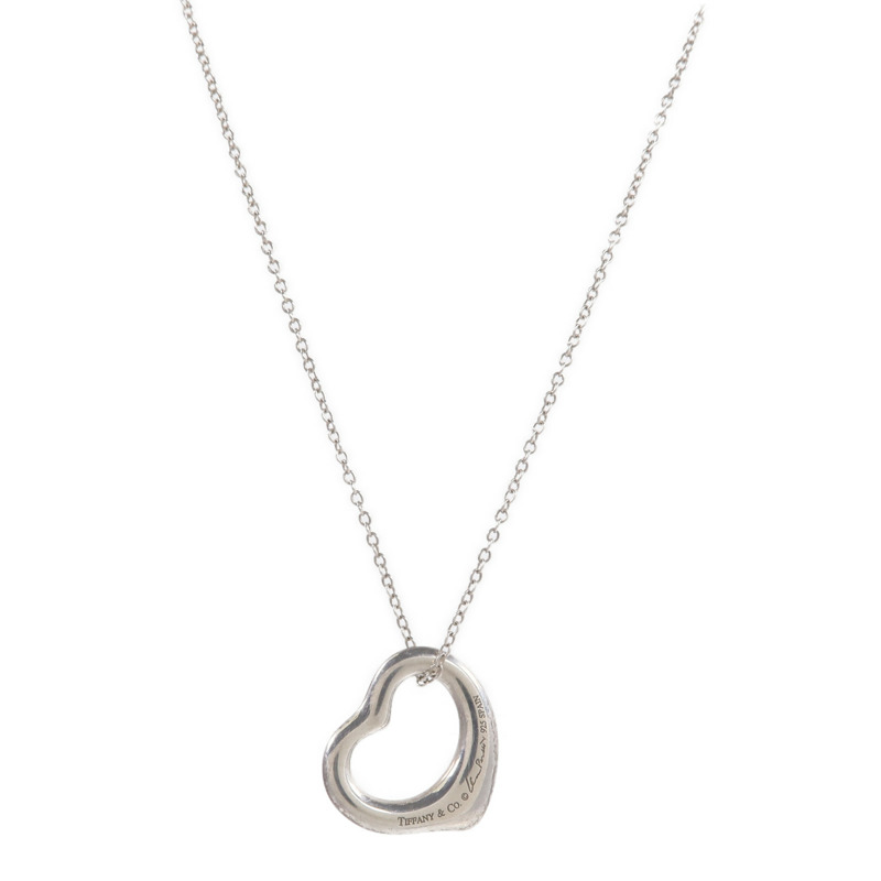 TIFFANY&CO 925純銀Elsa Peretti Open Heart項鍊-1