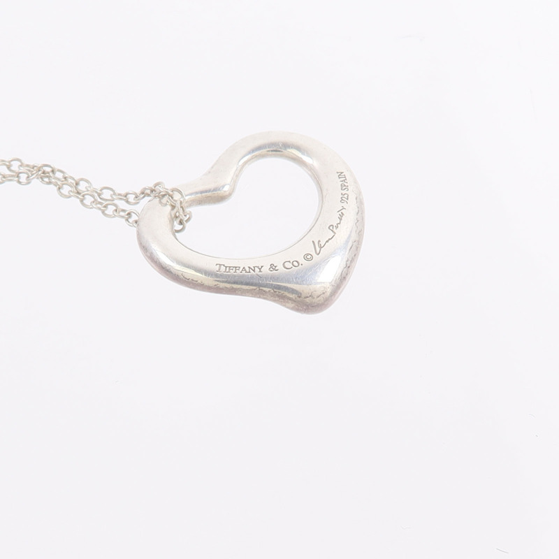 TIFFANY&CO 925純銀Elsa Peretti Open Heart項鍊-10