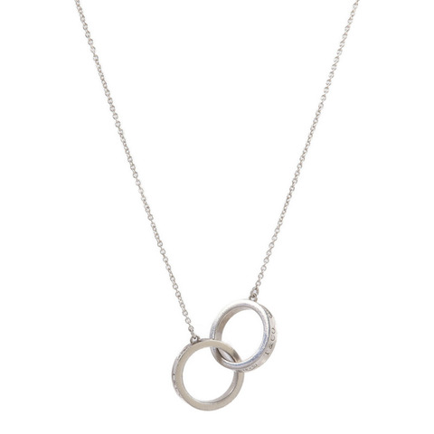 TIFFANY＆CO 925純銀1837 Interlocking Circles項鍊