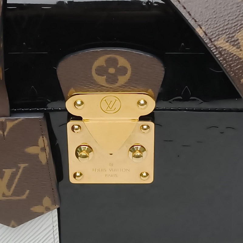 LOUIS VUITTON SpringStreet手提包拼色漆皮水金扣2019-4