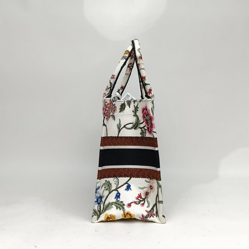 DIOR BookTote中號圖案帆布Petites繁花刺繡手提包-1