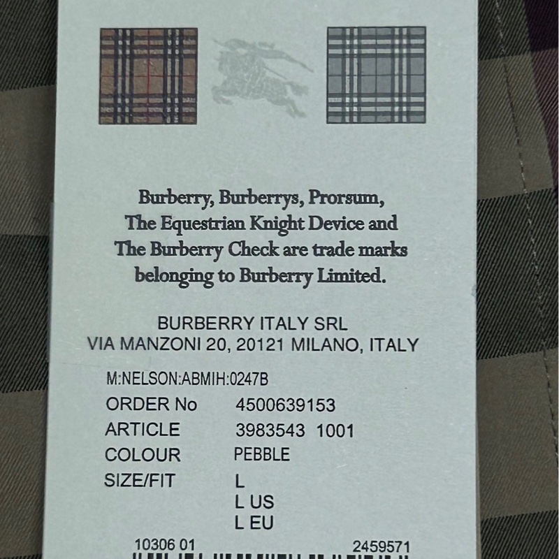 BURBERRY / 巴寶莉 格紋襯衫 L碼(180/100A)-4