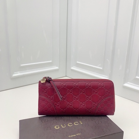 96新 Gucci古馳酒紅色 Guccissima