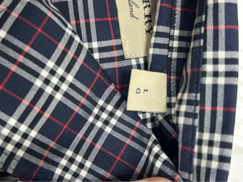 Burberry 格紋翻領長袖襯衫,黑色 L碼(180/100A),全新帶吊牌。-2