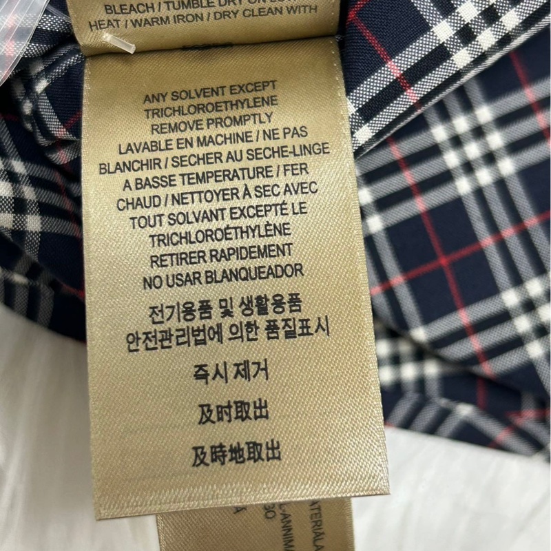 Burberry 格紋翻領長袖襯衫,黑色 L碼(180/100A),全新帶吊牌。-5
