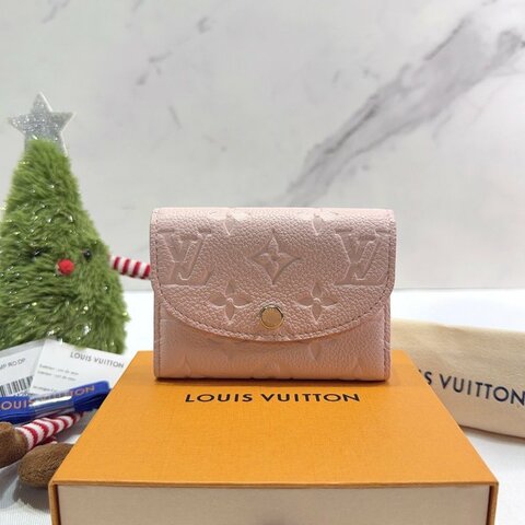 LV Rosalie時尚粉彩壓花粒面零錢包