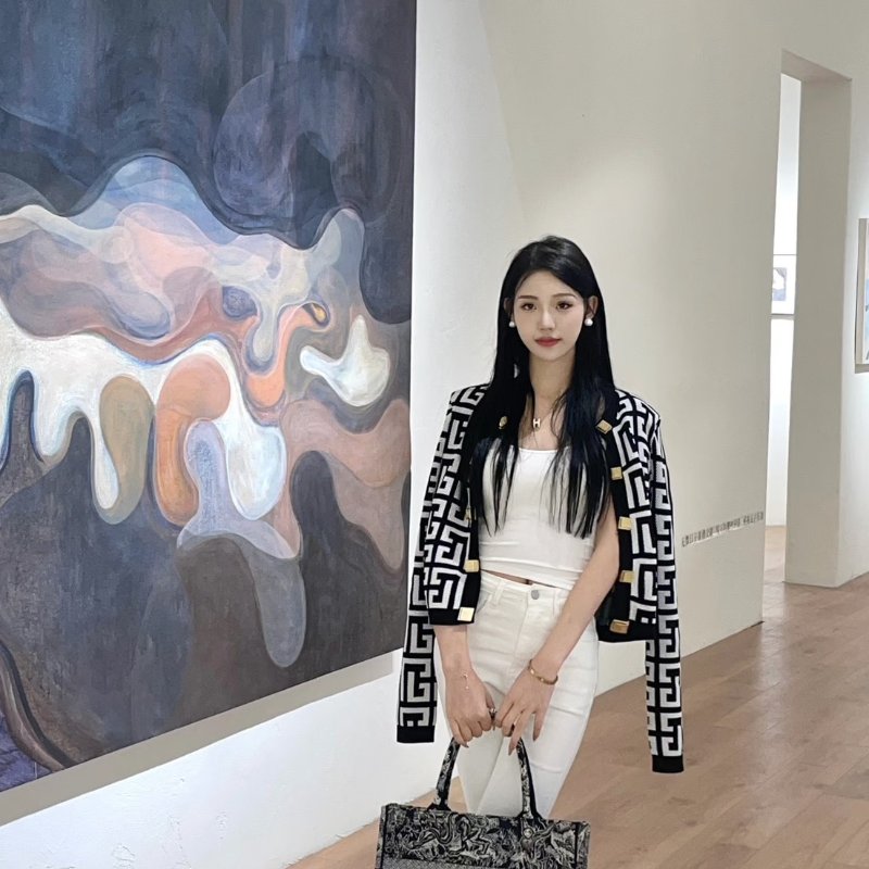 DIOR 刺繡動物園中號Tote - 深藍-1