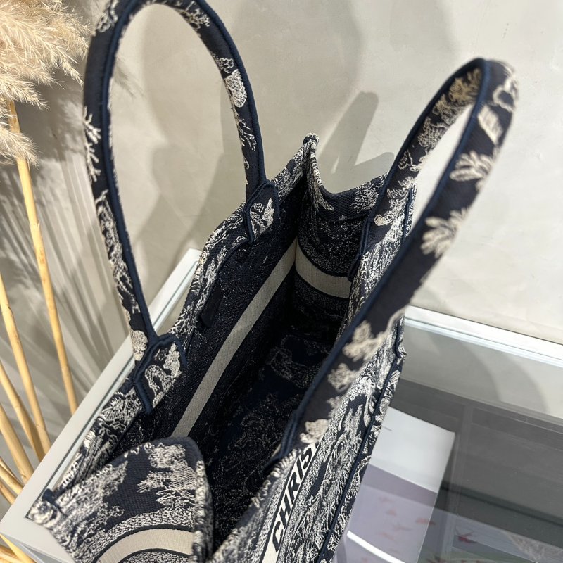 DIOR 刺繡動物園中號Tote - 深藍-8