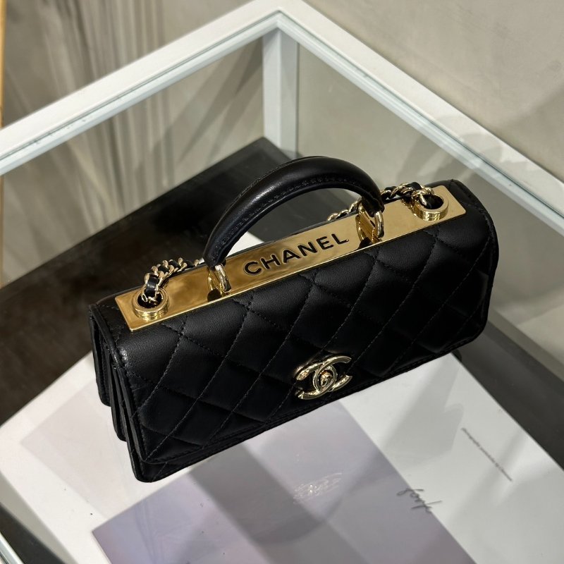 CHANEL Handle Trendy WOC - 黑金-8