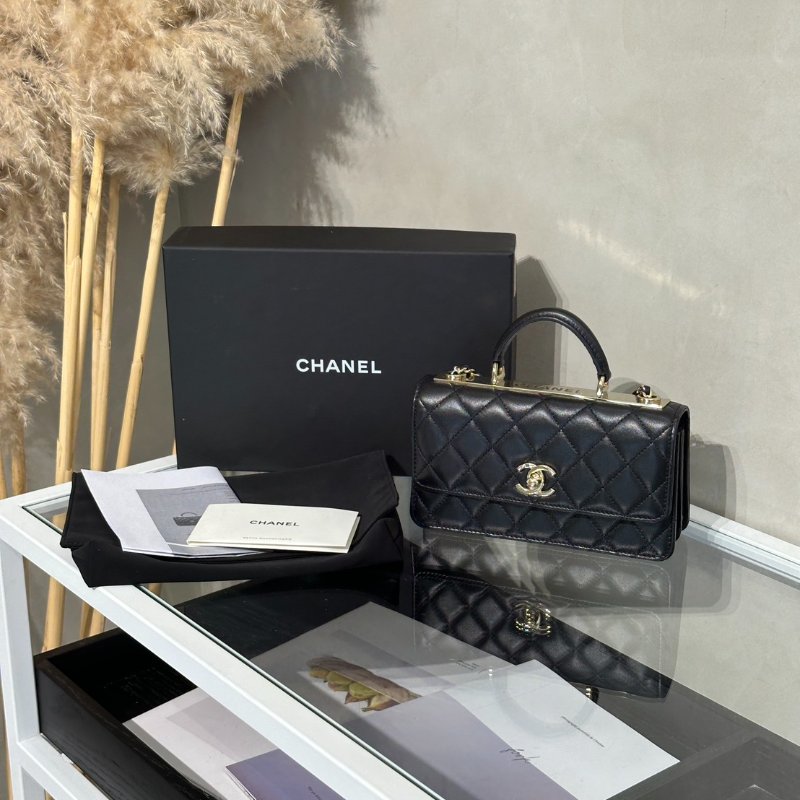 CHANEL Handle Trendy WOC - 黑金-12