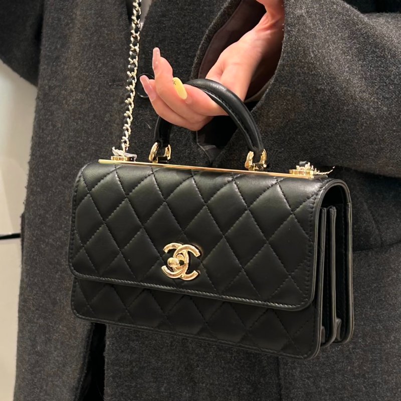 CHANEL Handle Trendy WOC - 黑金-14