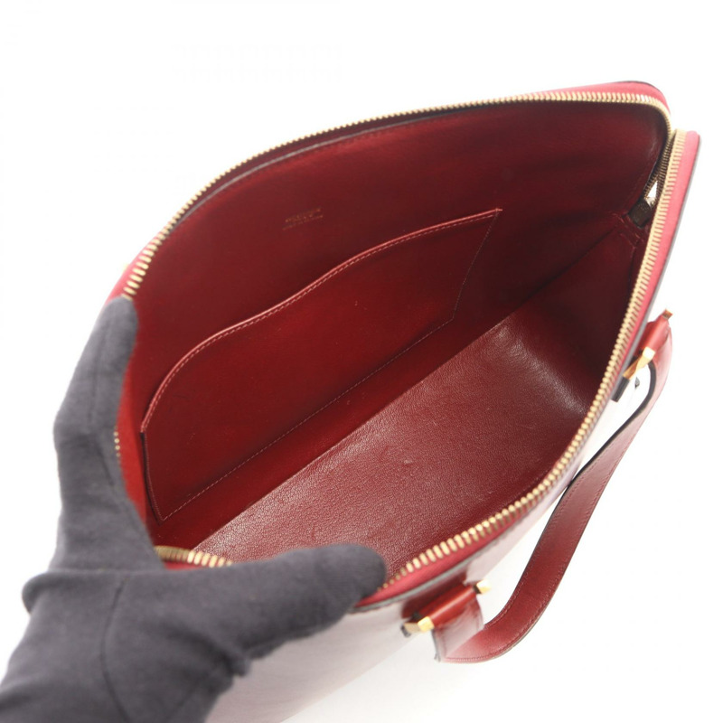 HERMES Escapada 手提包 F 小牛皮 Rouge H 二手 GHW-2