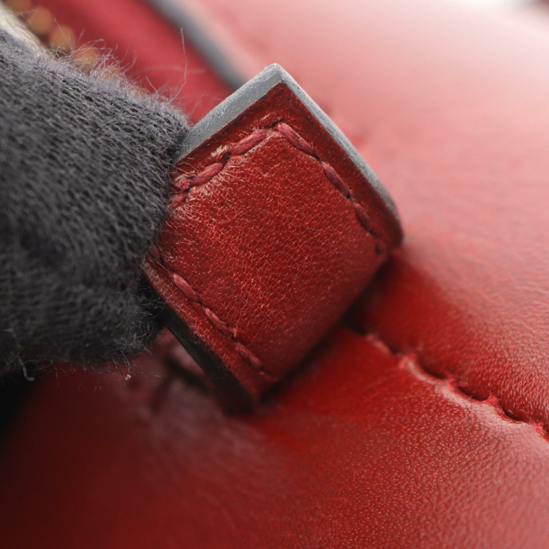 HERMES Escapada 手提包 F 小牛皮 Rouge H 二手 GHW-4