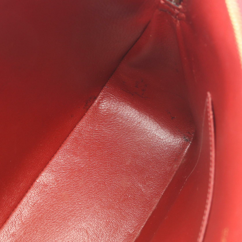 HERMES Escapada 手提包 F 小牛皮 Rouge H 二手 GHW-12