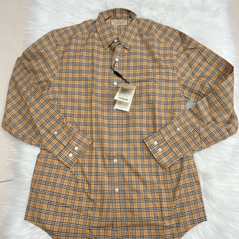 Burberry 經典格紋襯衫,全新帶吊牌,M碼-0