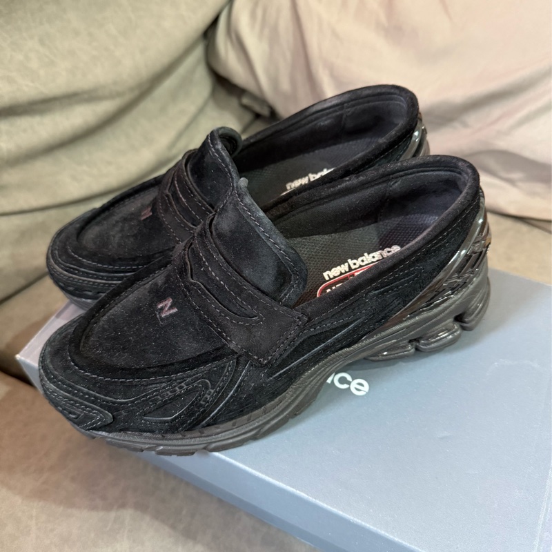New balance 麂皮樂福鞋 黑 23號-1