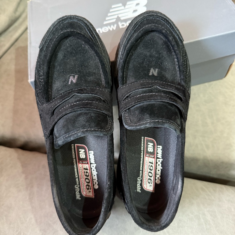 New balance 麂皮樂福鞋 黑 23號-3