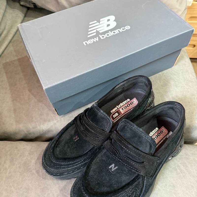 New balance 麂皮樂福鞋 黑 23號-4