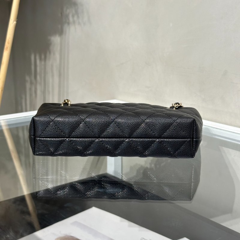 CHANEL 25B粒面牛皮Mini Totoe - 黑金-3