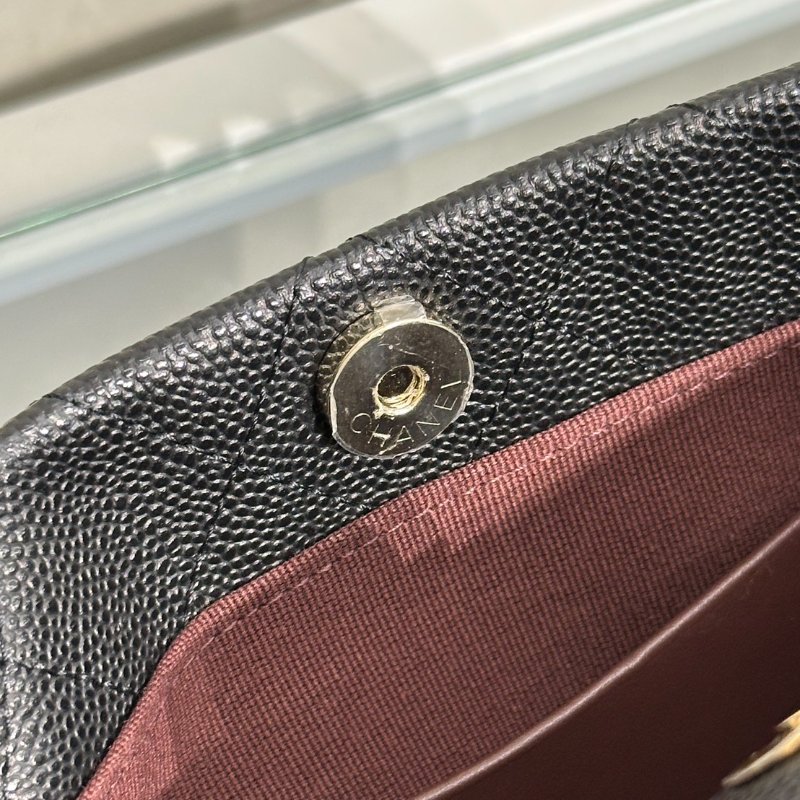 CHANEL 25B粒面牛皮Mini Totoe - 黑金-7