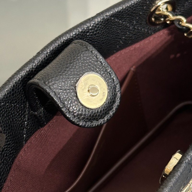 CHANEL 25B粒面牛皮Mini Totoe - 黑金-8