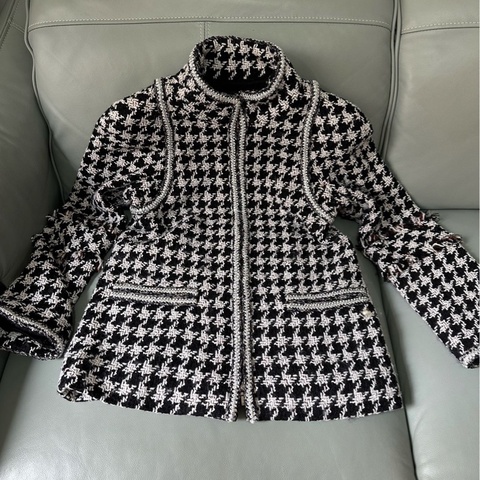 （042）Chanel 千鳥格外套，17年秀款正品，38碼。