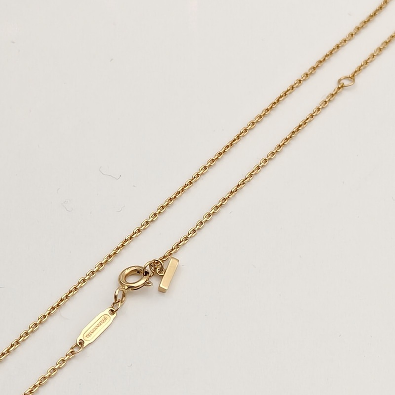 TIFFANY&CO TiffanyT微笑項鏈中號18K黃金/鑽石-3