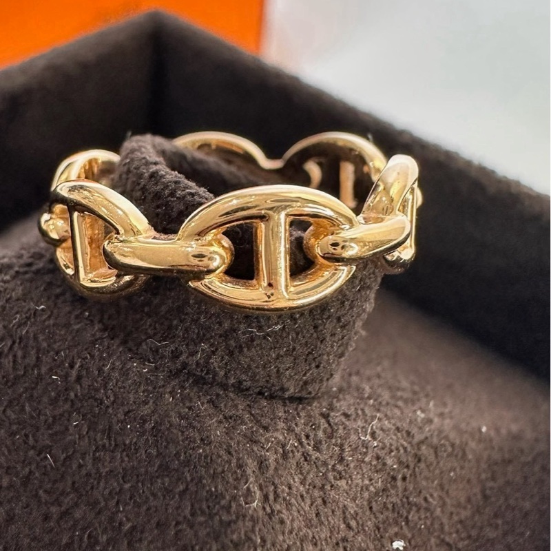 Hermes|豬鼻戒指 玫瑰金-2
