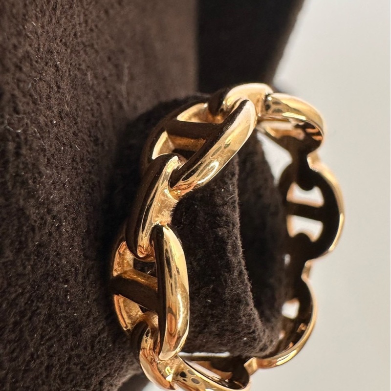 Hermes|豬鼻戒指 玫瑰金-3