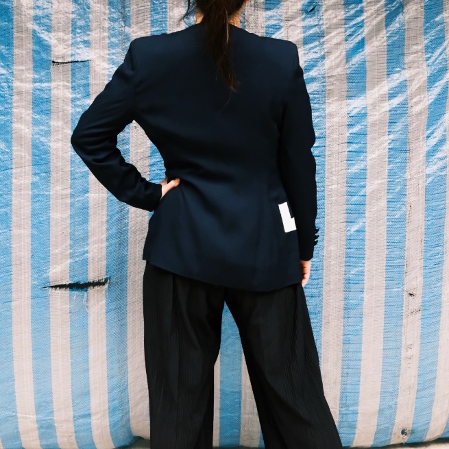 Moschino Cheap and Chic 1990s 漫畫風撞色滾邊西裝外套-8