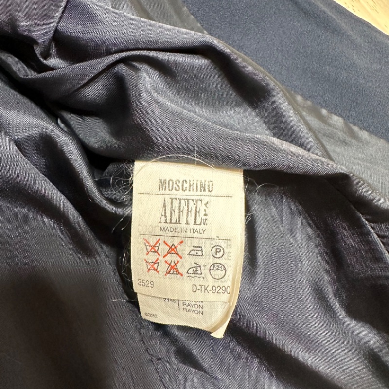Moschino Cheap and Chic 1990s 漫畫風撞色滾邊西裝外套-13