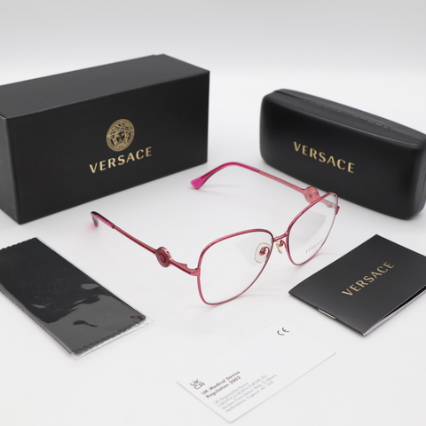 Versace 桃紅色細框 眼鏡VE1289