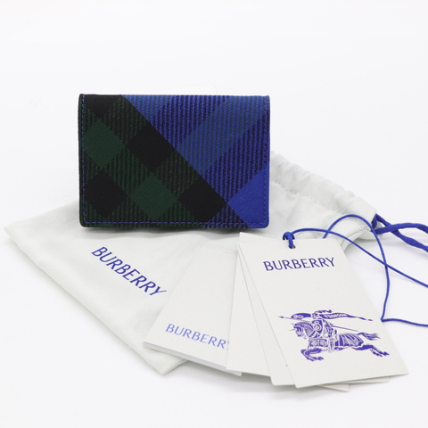 Burberry 藍色格紋卡夾