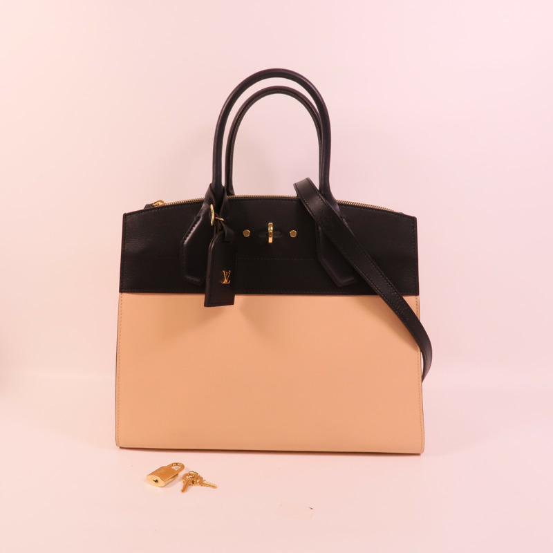 LOUIS VUITTON 皮革City Steamer MM手挽肩背兩用袋-12