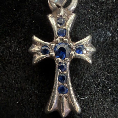 Chrome hearts 925銀藍寶石 有單