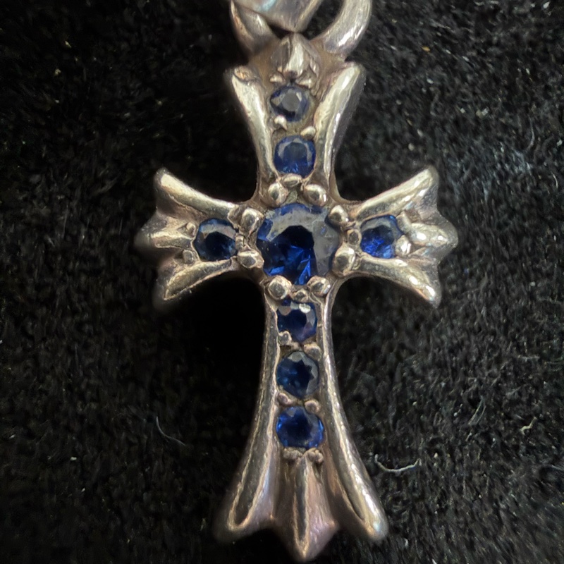 Chrome hearts 925銀藍寶石 有單-0
