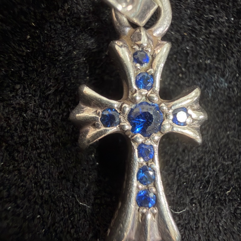 Chrome hearts 925銀藍寶石 有單-2