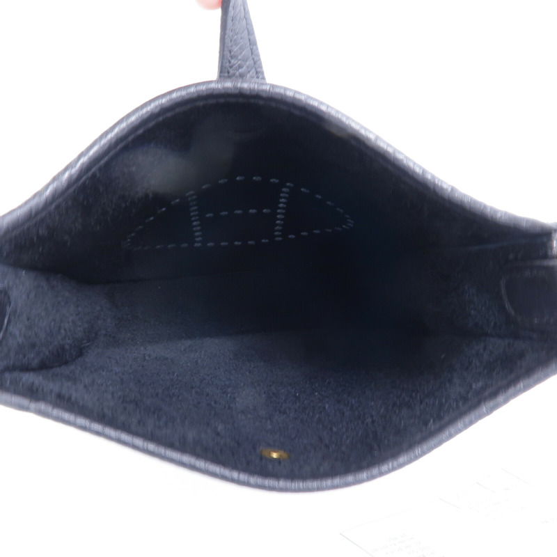 HERMES Clemence皮革Evelyne TPM肩背袋Noir-4