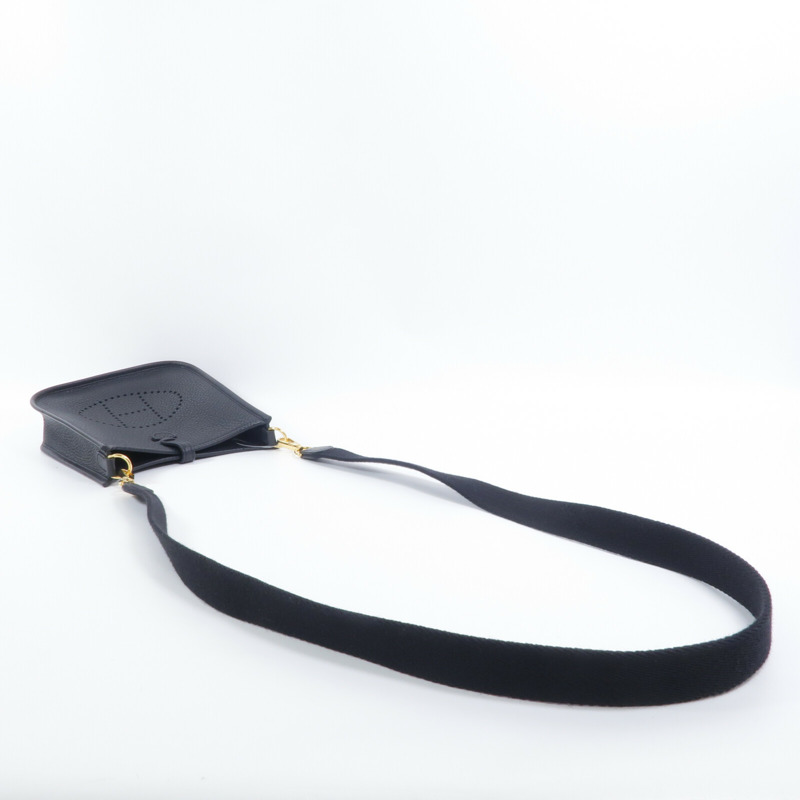 HERMES Clemence皮革Evelyne TPM肩背袋Noir-8