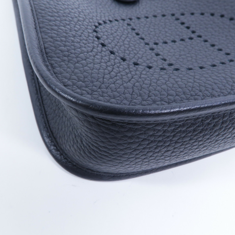 HERMES Clemence皮革Evelyne TPM肩背袋Noir-10