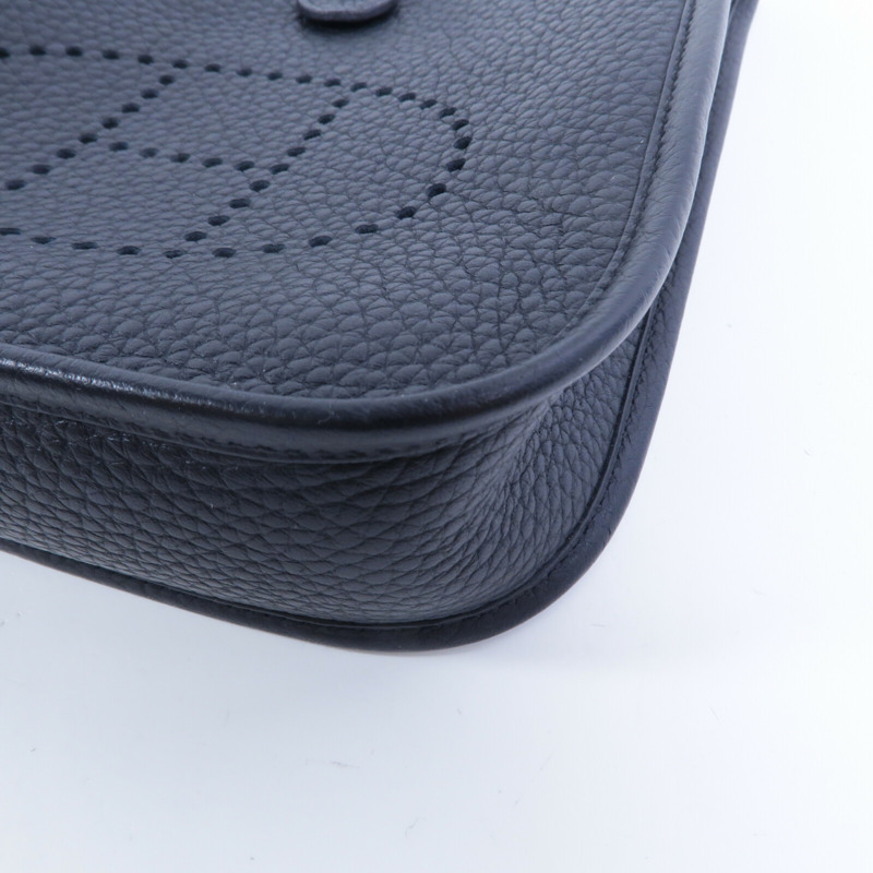 HERMES Clemence皮革Evelyne TPM肩背袋Noir-11